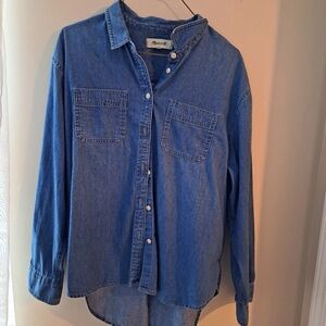 XL Madewell denim button up